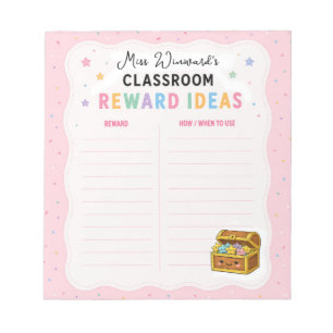 Classroom Reward Ideas Planner Notepad