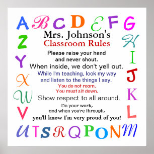 Classroom Rules # 3 by SRF Poster