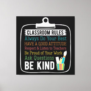 Classroom Rules Canvas Print