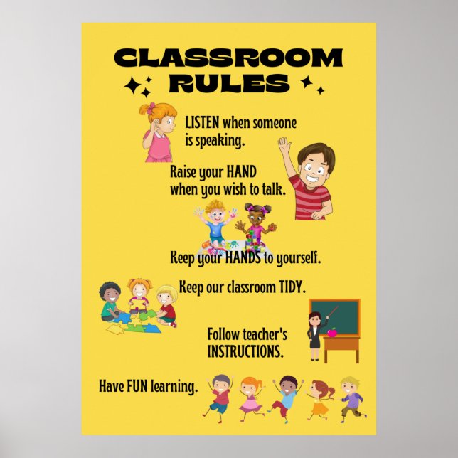 Classroom Rules  Poster (Front)