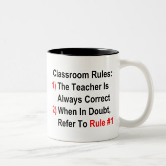 Classroom Rules Two-Tone Coffee Mug