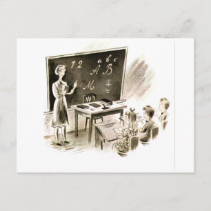 Classroom Sketch Postcard