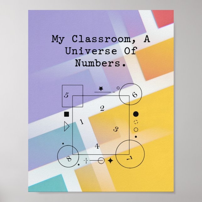 Classroom Universe of Numbers | Math World Poster (Front)