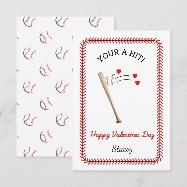 Classroom Valentine "You're A Hit" (Front/Back)