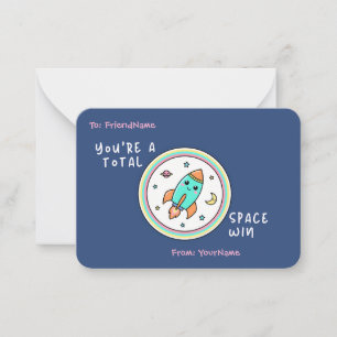 Classroom Valentines Card You’re a Total Space Win