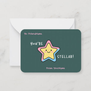 Classroom Valentines Card – You’re Stellar