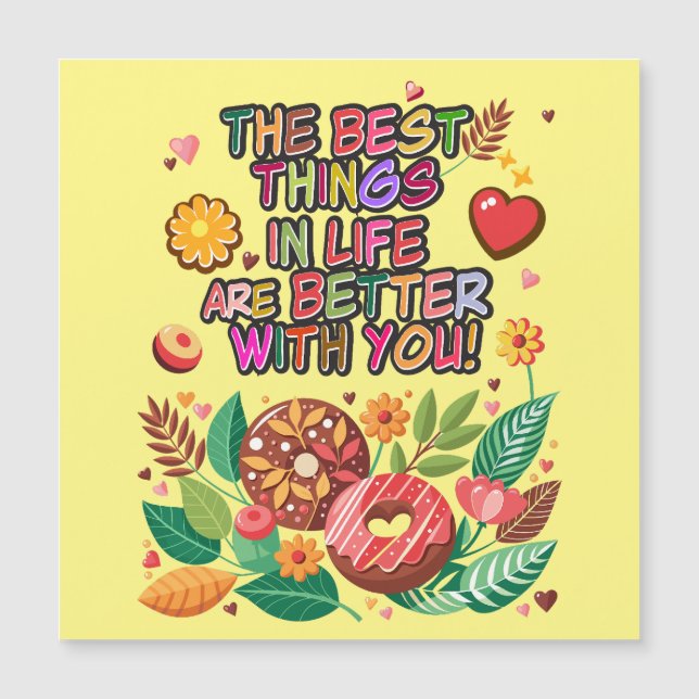 Classroom Valentine's Day Boho Doughnuts and Flowe (Front)