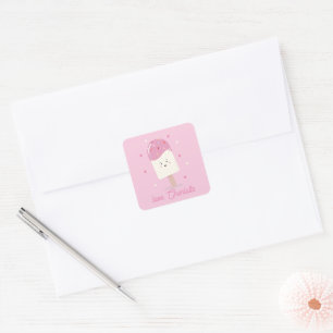 Classroom Valentine's Day Cool Popsicle Square Sticker