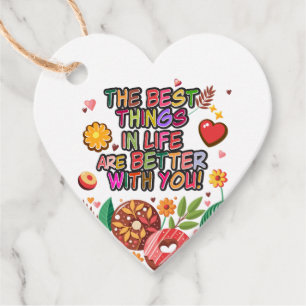 Classroom Valentine's Day Doughnut Flower Personal Favour Tags