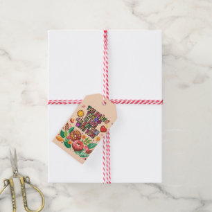 Classroom Valentine's Day Doughnut Flower Personal Gift Tags