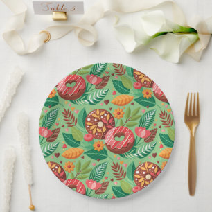 Classroom Valentine's Day Doughnut Flower Personal Paper Plate