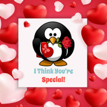 Classroom Valentine's Day Penguin Heart