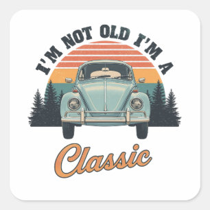 Classsic Time RideT-Shirt Square Sticker