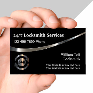 Classy 24 House Locksmith Service Business Card