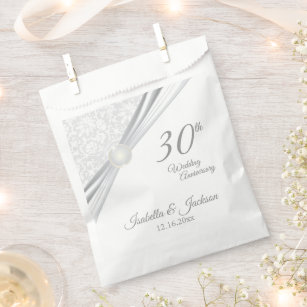 Classy 30th  Wedding Anniversary Design  Favour Bags