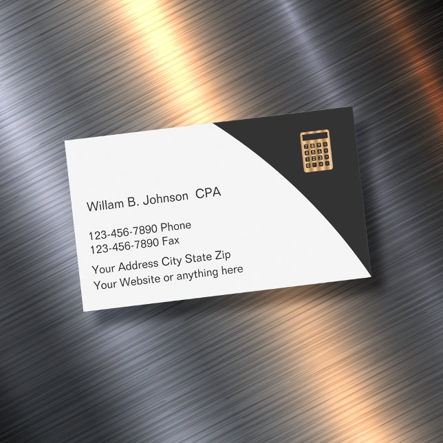 Classy Accountant CPA Theme Magnetic Business Card (Creator Uploaded)