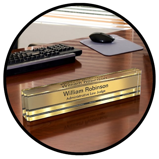 Classy Administrative Law Judge Desk Name Plaque Nameplate (Creator Uploaded)
