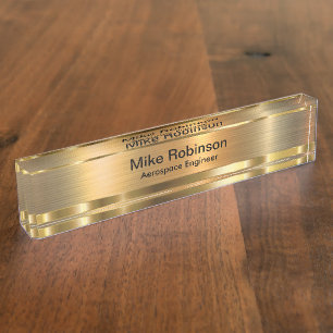 Classy Aerospace Engineer Desk Name Plaque Nameplate