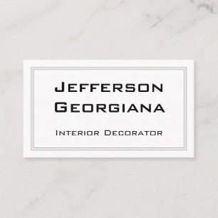 Classy and Clean Interior Decorator Business Card