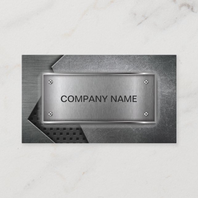 Classy And Cool Construction Business Card (Front)