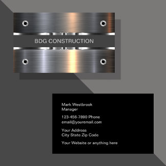 Classy And Cool Construction Theme Business Cards