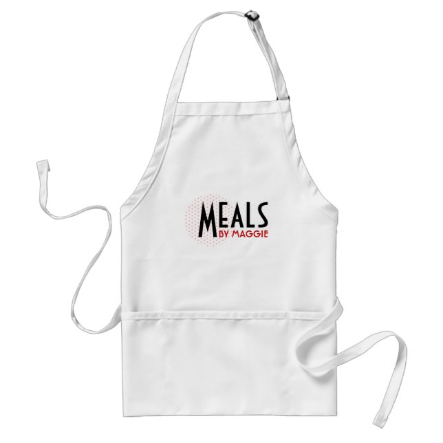 Classy and Customisable Apron with Polka Dots (Front)
