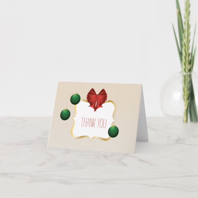 Classy and customisable striped pattern Thank You Card (Front)