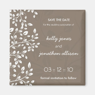 Classy and Elegant Save the Date Wedding Magnet