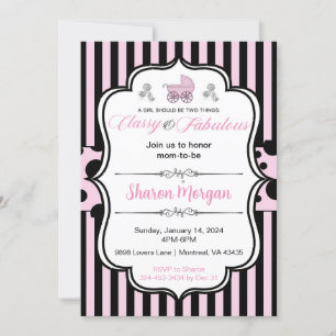 Classy and Sassy Baby Shower invite
