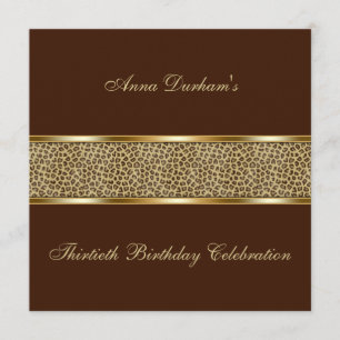 Classy Animal Print Invite [Leopard - Brown]