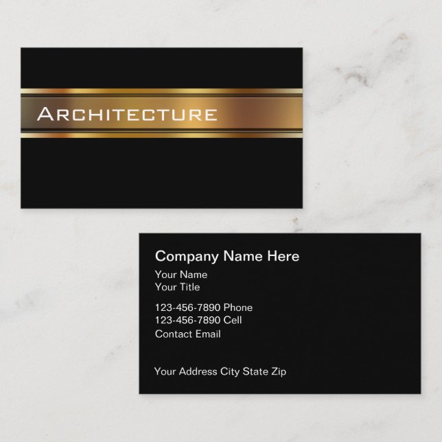 Classy Architect Business Cards (Front/Back)