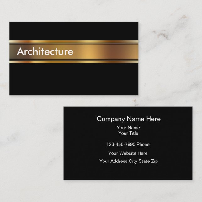Classy Architect Theme Business Cards (Front/Back)