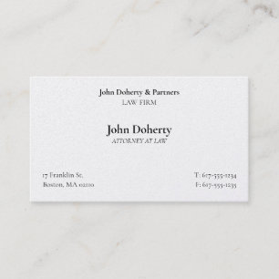 Classy Attorney at Law I Elegant Scales of Justice Business Card