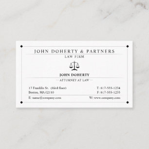 Classy Attorney at Law   Lawyer Business Card