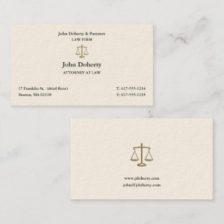 Classy Attorney at Law | Lawyer Business Card