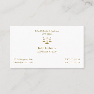 Classy Attorney at Law   Lawyer Business Card