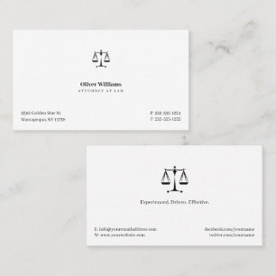 Classy Attorney at Law Lawyer Business Card