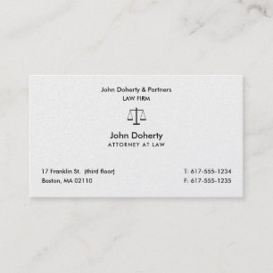Classy Attorney at Law Lawyer Business Card