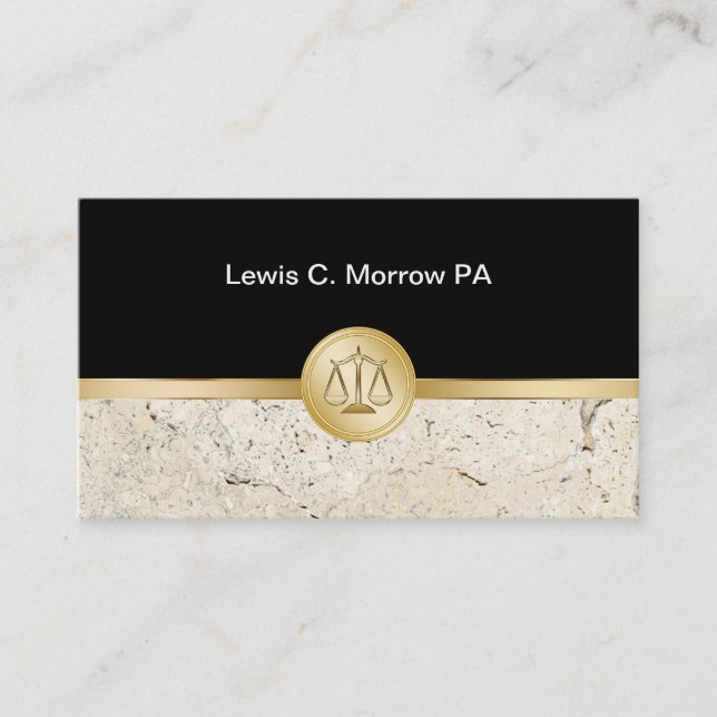 Classy Attorney Business Cards (Front)
