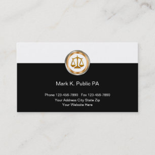 Classy Attorney Business Cards