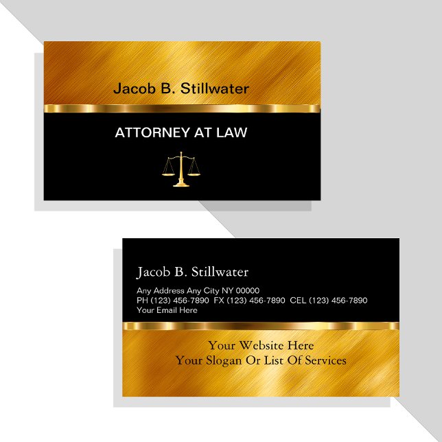 Classy Attorney Business Cards (Creator Uploaded)
