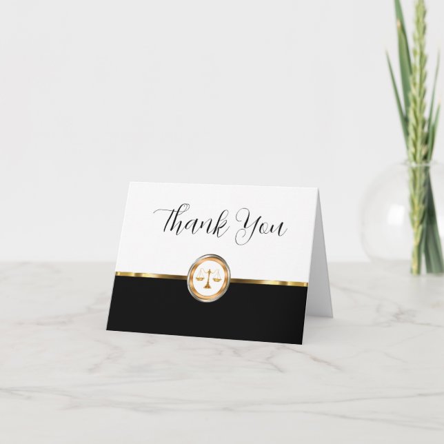 Classy Attorney Client Thank You Cards (Front)
