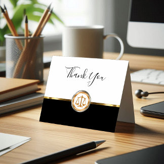 Classy Attorney Customer Thank You Cards