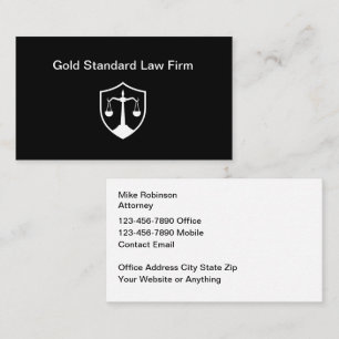 Classy Attorney Law Office Business Cards