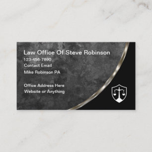 Classy Attorney Law Office Business Cards