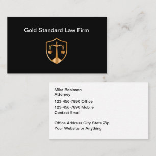 Classy Attorney Law Office Business Cards