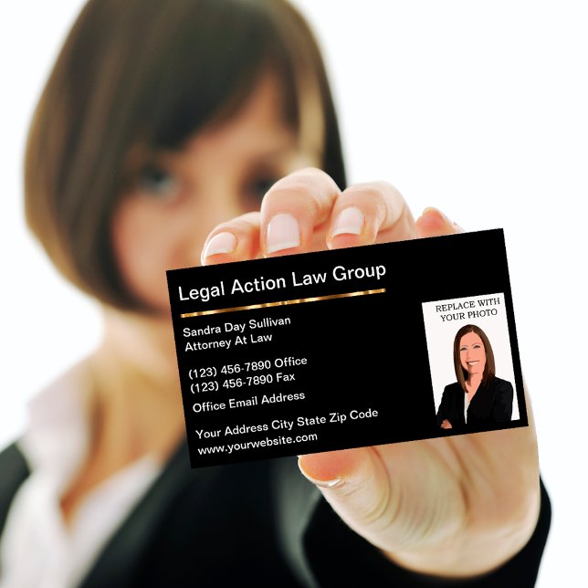 Classy Attorney Law Office Business Cards (Creator Uploaded)
