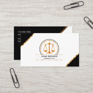 Classy Attorney Law Office Business Cards