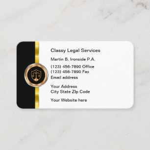 Classy Attorney Legal Team Business Card