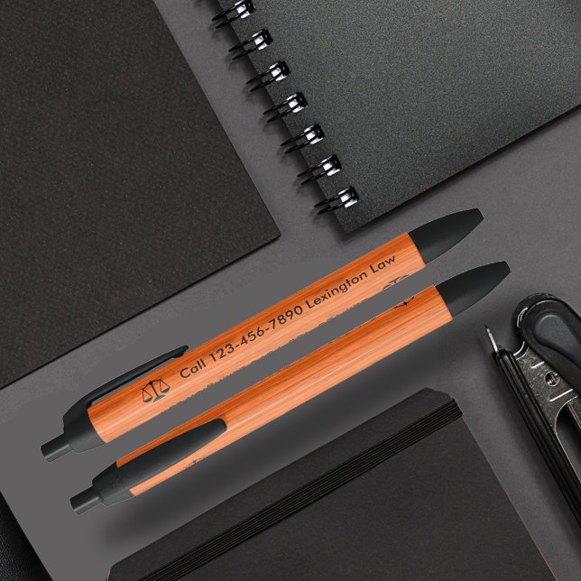 Classy Attorney Wood Look Black Ink Pen (Creator Uploaded)